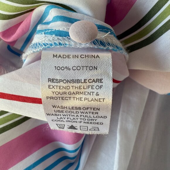 NWOT Hill House The Genevieve Nap Dress Size Medium Rainbow Stripe Cotton Medium - Picture 13 of 15